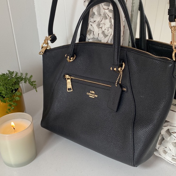 Black Leather Coach Bag Prarie Satchel - Picture 2 of 13